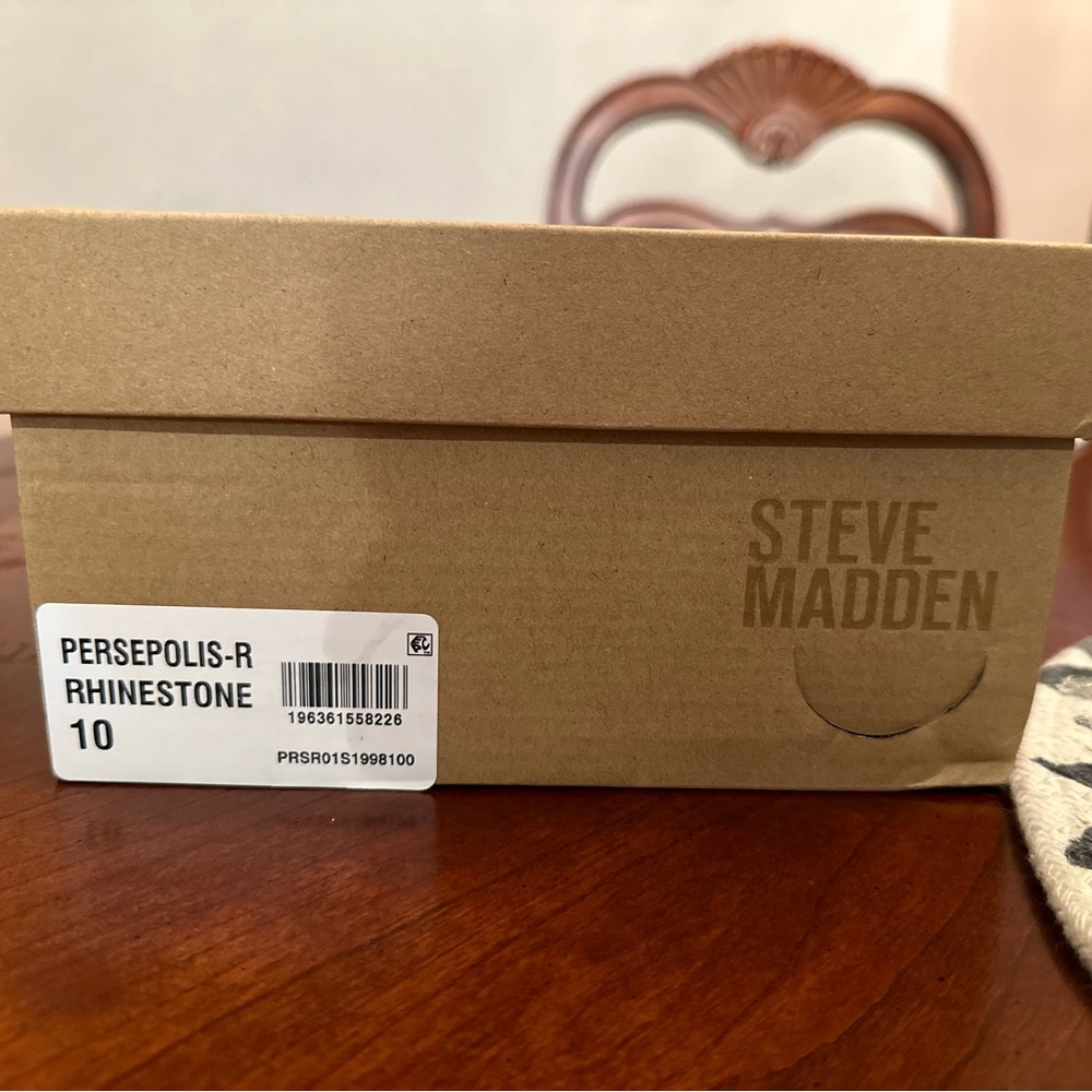 Steve Madden Rhinestone Square Toe Heel - Picture 6 of 6